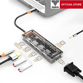 Mua Bộ HUB TEEMO PC Chia 6 Cổng Trong Suốt USB Type C HDMI PD Dùng Cho Laptop Surface Macbook IPad Điện Thoại SW6V Hàng Chính Hãng