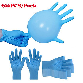 4x Disposable Gloves Hands Full Protection Food Catering Waterproof Nitrile Gloves 50 Per Pack