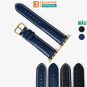 Dây AW da bò Saffiano Bụi Leather D117- Da thật khâu tay thủ công cao cấp - chính hãng