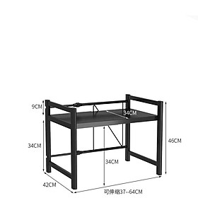 Kệ lò vi sóng THÉP ĐEN chắc chắn 1 tầng, 2 tầng