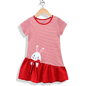 Đầm Bé Gái Tay Ngắn Vải Sọc 14-34 kg MEEJENA - 100% Cotton - 1906