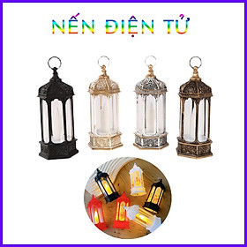 Nến Điện Tử Để Bàn Trang Trí Phong Cách Cổ Điển 14x5cm Có Móc Treo