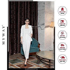 Áo Vest Blazer Trắng Nữ MY WAY Chiết Eo Sang Trọng 5MVB0231