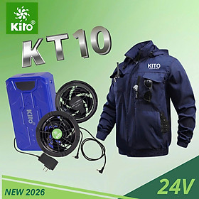 Bộ áo điều hòa KITO NEWPRO KT10 thế hệ mới nhất 2026 quạt 24V siêu bên ,chống chai ,chống phồng