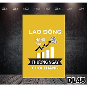 Tranh treo tường canvas 1 bức tạo động lực, tranh slogan trang trí văn phòng, tranh cổ động treo phòng làm việc, chữ 04