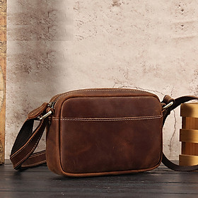 Túi đeo chéo nam DA BÒ THẬT phong cách mới - BEE GEE DCN9241