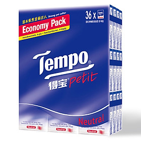 Khăn Giấy Bỏ Túi Petit Neutral Tempo (Lốc 36)