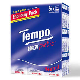 Khăn Giấy Bỏ Túi Petit Neutral Tempo Lốc 36