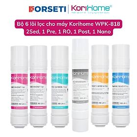 Mua Combo 6 lõi lọc nước Korihome hàng chính hãng dùng cho máy lọc nước Korihome WPK-813  WPK-606-LT  WPK-605  WPK-818S  WPK-888-LT nhập khẩu Hàn Quốc