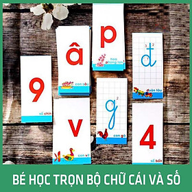 Thẻ Học Cho Bé - Bộ 45 Thẻ Nhận Biết Chữ Và Số Đếm