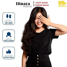 Áo Thun Nữ Trơn Cổ Tròn Thoáng Mát Tay Ngắn Màu Đen