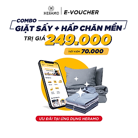 HCM [E-voucher] Combo 1 lần Giặt Sấy + Giặt Hấp Chăn Mền - giao nhận tận nơi tại ứng dụng HERAMO