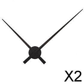 2x3D Clock Hands, DIY Large Clock Hands Needles Wall Clocks Art Decor  Black