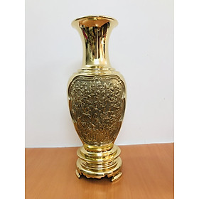 Mua Lọ hoa bình bông thờ cúng tùng cúc trúc mai bằng đồng cao cấp Vĩnh tiến cao 44cm nặng 4 4kg