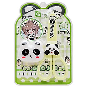 Bộ Kéo Và Dao Rọc Giấy Panda - ShiF 1261 - Màu Vàng