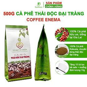 Bột cà phê thải độc đại tràng enema (Gói 500gr);100% Cà phê hữu cơ Robusta thích hợp cho detox duy trì, cà phê chuyên dùng thải độc đại tràng giúp đại tràng sạch, ngừa táo bón, cải thiện hệ tiêu hóa, giảm cân