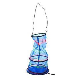 Mini Fishing Basket Collapsible 3-Layer Lightweight Easy to Use Fishing Keep Net