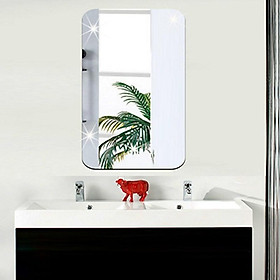 Mua Gương dán tường làm từ Acrylic hình bầu dục hình chữ nhật dùng cho nhà tắm tiện dụng