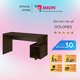 Bàn làm việc, bàn học gỗ hiện đại SMLIFE Dolores  | Gỗ MDF dày 17mm chống ẩm | D120xR60xC75cm