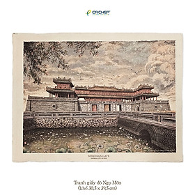 Mua Tranh giấy dó Ngọ Môn – Huế (khổ lớn 30 5 x 39 5 cm)