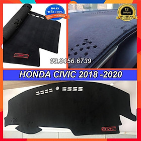 Thảm Taplo Lông Cừu Xe Honda CIVIC 2019 2020 2021 Hàng Cao Cấp Có Chống Trượt
