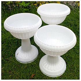 ComBo 3 Chậu LY nhựa kèm ĐẾ tách rời, trồng hoa, cây cảnh, sen... Size1 , Size2 , Size3