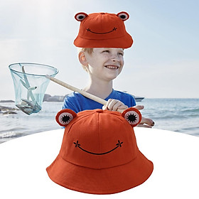 Kids Frog Bucket Hat Cute Fisherman Hat Sun Protection Beach Travel Cap Wide Brim Fisherman Hat for Children Girls Boys