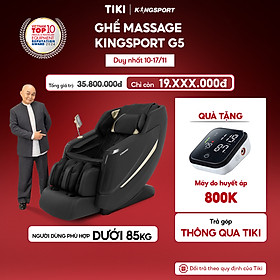 Mua Ghế massage KINGSPORT Standard G5 BLACK cao cấp con lăn 3D với 8 bài tập  thiết kế hiện đại 2024  công nghệ massage chuyên sâu