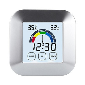 Nhiệt độ nội thất đồng hồ thời tiết cảm ứng điện tử và độ ẩm bên trong và màn hình nhiệt kế máy đo độ thoải mái