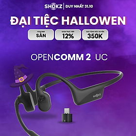 Tai nghe Bluetooth truyền âm thanh qua xương Shokz OPENCOMM2/OPENCOMM2 UC - Hàng Chính Hãng - OPENCOMM 2 UC