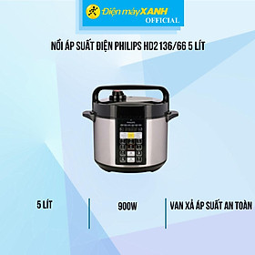 Mua Nồi áp suất điện Philips HD2136/66 5 lít - Hàng Chính Hãng