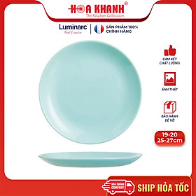 Đĩa Thủy Tinh Luminarc Diwali Light Turquoise 25cm - bộ 6 đĩa - P2611