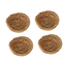 4Pcs Woven Grass Bird Nest Birdhouse/Bed House for Parrot Pigeon Swallow etc