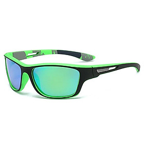 Kính râm đạp xe phân cực nam giới lái xe đi bộ đi bộ câu cá cổ điển kính mặt trời ngoài trời thể thao UV400 xe đạp Color: blue lens