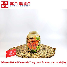 Mua Lọ hoa đầm thấp hoa phù dung Gốm Sứ G&T