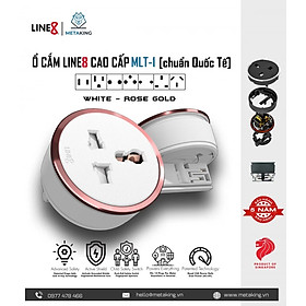 Mua Ổ Cắm Điện Line8 MLT-1 - Body Màu Trắng - Chuẩn Quốc Tế - Chính hãng