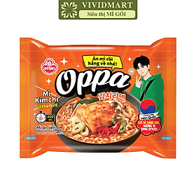 OTOKI - Mì Oppa hương vị Kim chi, Oppa Mì kim chi Oppa, Mì kim chi Hàn Quốc, Mì Oppa Hàn Quốc ăn liền (65g/gói)