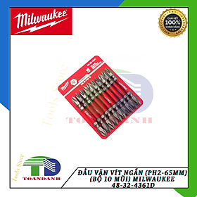 Mua Đầu vặn vít ngắn (PH2-65mm) (bộ 10 mũi) MILWAUKEE 48-32-4361D