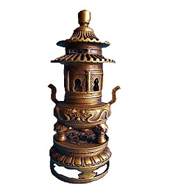 Mua Lư trầm Tháp bằng đồng thau Hồng Thắng cao 30cm nặng 1200 g