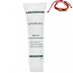Mặt Nạ Thải Độc Trắng Da Than Hoạt Tính Detox Mask số 01(150ml)- Thương hiệu Detox Blanc (Pháp) + Tặng kèm vòng tay Phong Thủy cực chất