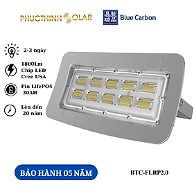 Mua Đèn Pha Năng Lượng Mặt Trời 200W Blue Carbon BCT-FLRP2.0 Đèn Pha Led Ngoài Trời  Chống Nước IP66 | Phúc Thịnh Solar