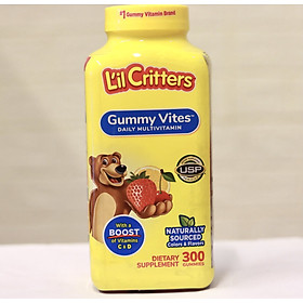 Kẹo dẻo đa Vitamin thiết yếu cho bé - L’il Critters Gummy Vites 300 viên mẫu mới