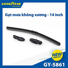 Gạt Mưa Không Xương GOODYEAR Chân Cài Đa Năng (Đầu A, B) Lắp Được Nhiều Dòng Xe Đặc Biệt - Nhập Khẩu Chính Hãng