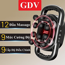 Máy Massage Toàn Thân Cầm Tay 12 Đầu, Máy Mát Xa Đấm Lưng 12 Đầu GDV - Hàng Chính Hãng