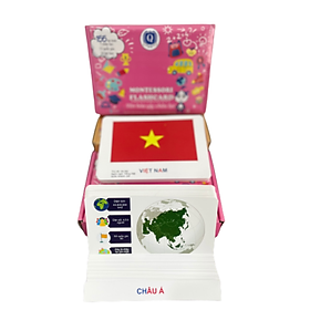 101 Thẻ Flashcard đồ chơi giáo dục trẻ em chủ đề Văn hóa các châu lục