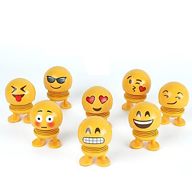 Thú nhún emoji lò xo có đèn lúc lắc phát sáng nhiều màu (mẫu ngẫu nhiên)