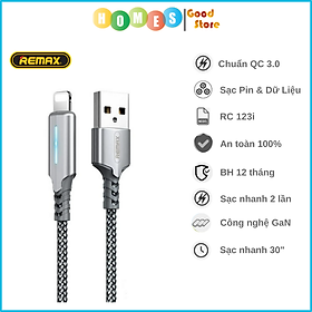 Mua Cáp Sạc Nhanh REMAX RC-123i  Công Suất Sạc 20W - Hàng Chính Hãng