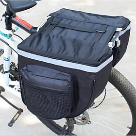 Túi treo hành lý đằng sau chống nước-Túi đôi phía sau yên xe Đồ dùng và thiết bị đi xe đạp Màu Đen