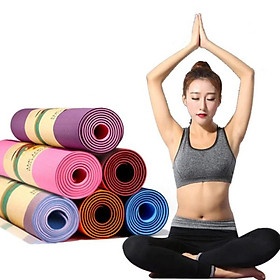 Thảm tập yoga cao cấp dày 2 lớp  ,thảm tập gym ,thiết kế dạng hạt nổi ,ma sát tốt ,độ bám cao tránh trơn trượt , sử dụng được trên mọi bề mặt dễ gấp gọn tiện mang theo mọi nơi  