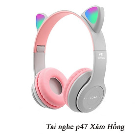 Mua Tai Nghe Mèo Bluetooth Chụp Tai Headphone Tai Mèo Dễ Thương Có Mic Âm Bass Mạnh Mẽ